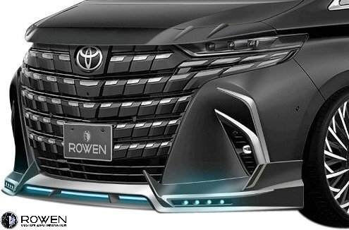 【M’s】 40アルファード Executive Lounge Z (2023/6-) ROWEN フロントスポイラー (丸形4灯 LEDスポットタイプ) FRP ロエン 1T055A00拍卖