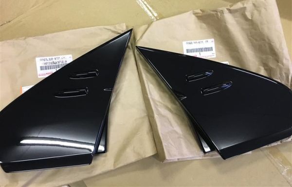 未使用 トヨタ 純正品 50系プリウス PHV 50流用 フロントピラー カバー Aピラー パネル ピアノブラック 左右セット拍卖