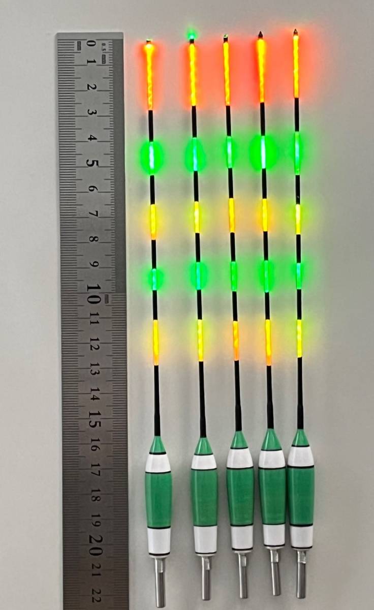 訳あり 電気ウキ自作用 パーツ トップ 3色5点灯 光ファイバー トップ全長約14.5cm 5本 mdA10801拍卖