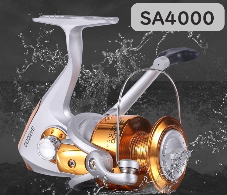 スピニングリール SA4000 右巻 左巻 交換可能 ルアー ライトタックル 青物 ヒラメ など拍卖