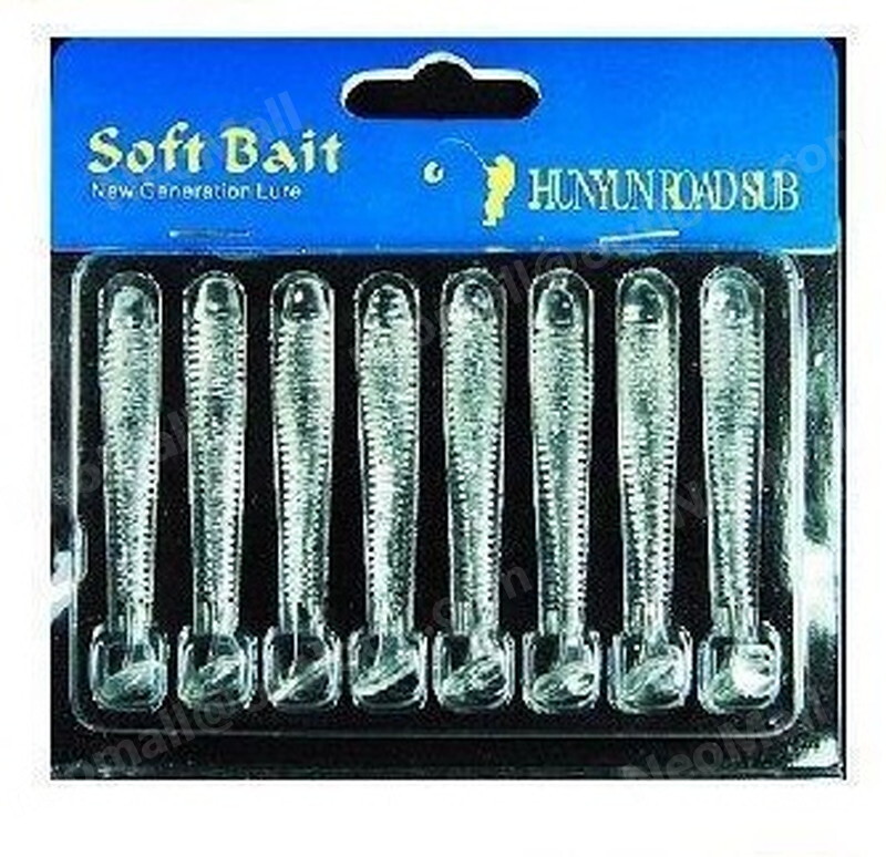 爆釣 ソフトルアー ワーム シャッドテール クリアカラー 約2.3インチ 8個入り バス 根魚 アジ メバル 穴釣りに拍卖