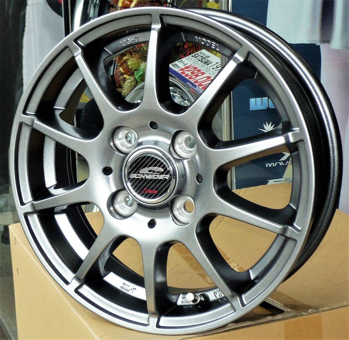 税込! LA350S/LA360S系 ミラ イース用 軽量ホイール 「シュナイダーSATG」MG 新品1台分拍卖