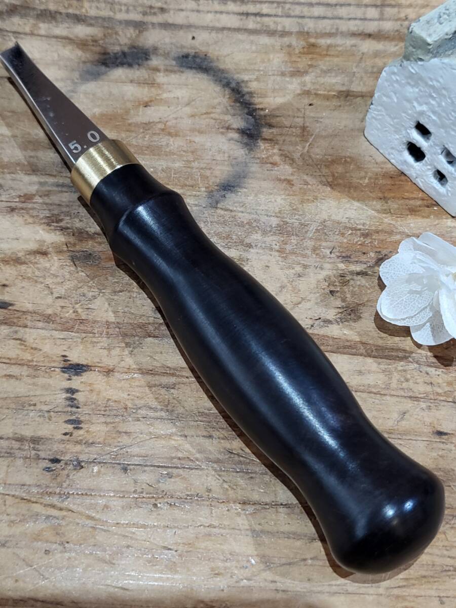 レザークラフト 黒檀 押捻(念幅5.0㎜)拍卖