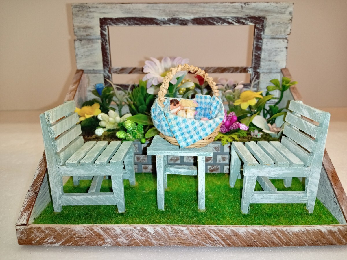 花壇 ベンチ ミニチュア  ハンドメイド  ドールハウス拍卖