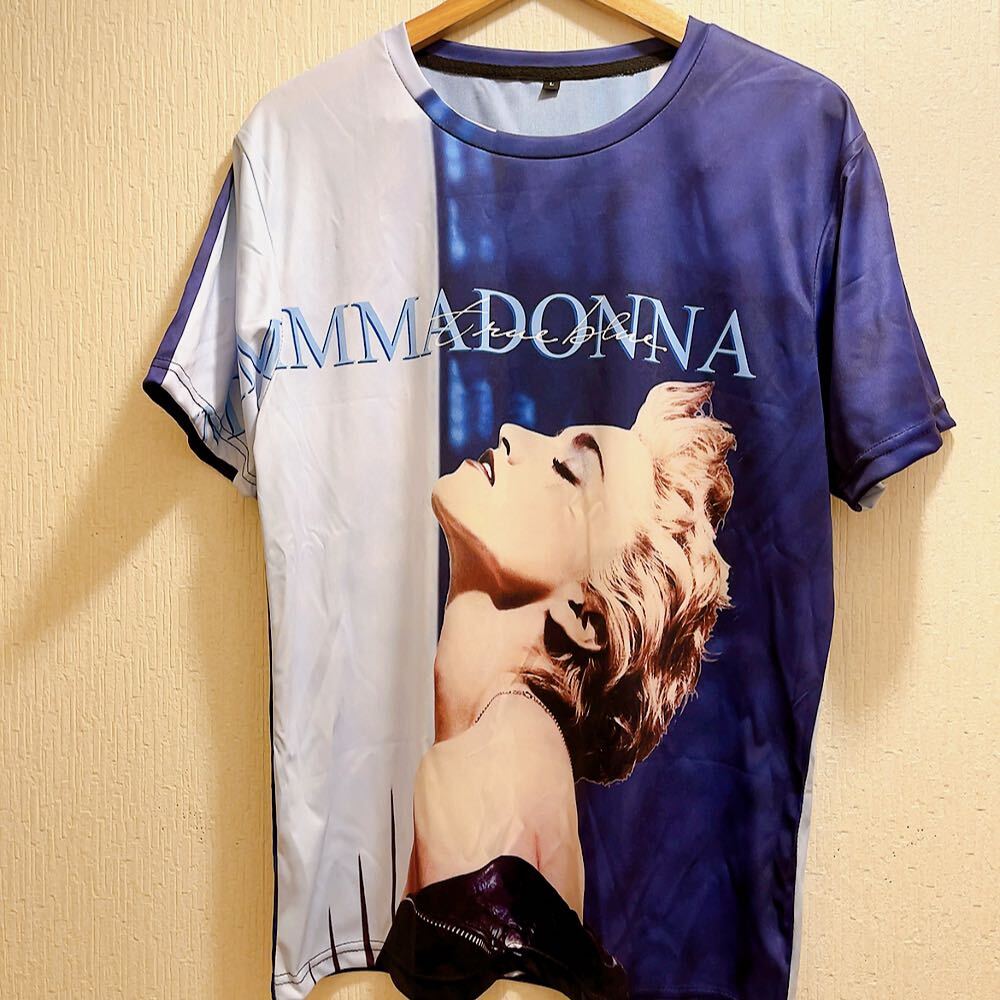 新品★True Blue★Madonna★Tシャツ★ユニセックス★L半袖Tシャツ バンドTシャツ拍卖