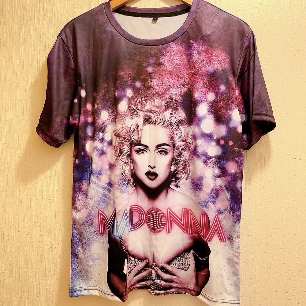 新品★パープル★Madonna★sexyTシャツ★ユニセックス★L半袖Tシャツ 拍卖