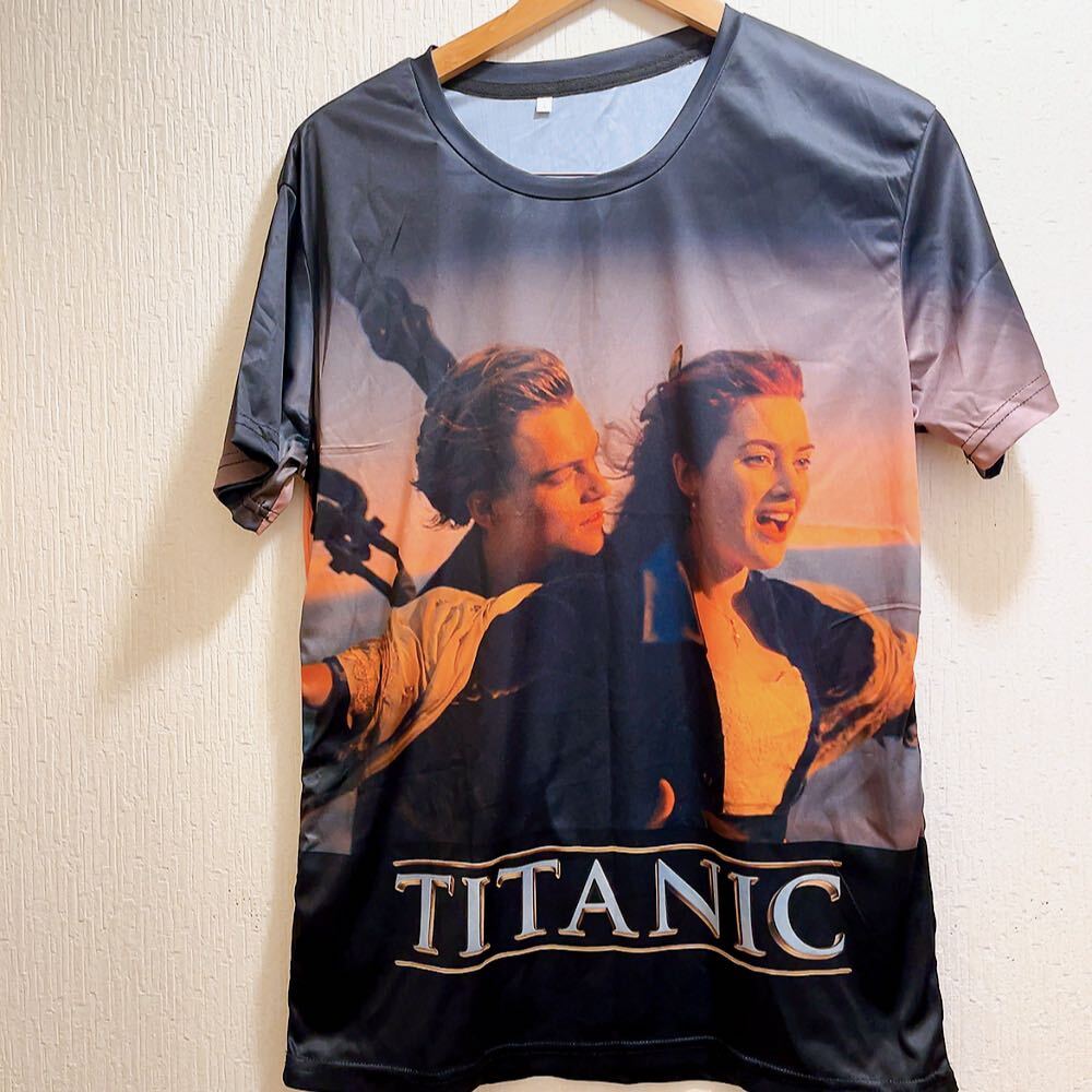 新品★タイタニック★レオナルドディカプリオ★船上★Tシャツ★ユニセックス★L映画 半袖 拍卖