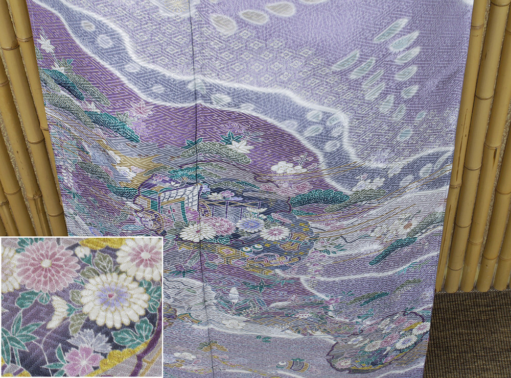 【京かんざし】185★訪問着 新品仕立て上がり トールサイズ身丈171.5 cm裄丈69 cm★即決送料無料!拍卖