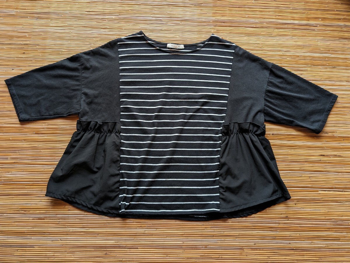 chocol raffine robe ショコラフィネローブ 半袖カットソーボーダーの半袖カットソー 中古拍卖