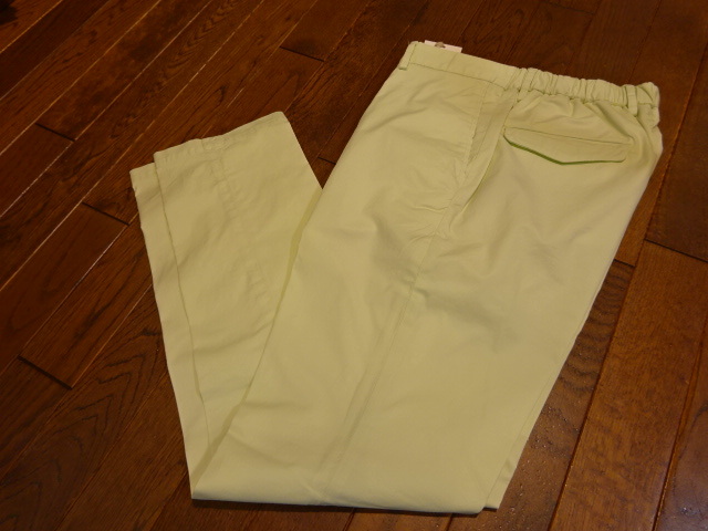 激安!新品 送料無料 イタリア デヴォーレのコットンパンツ イエローグリーン 46拍卖