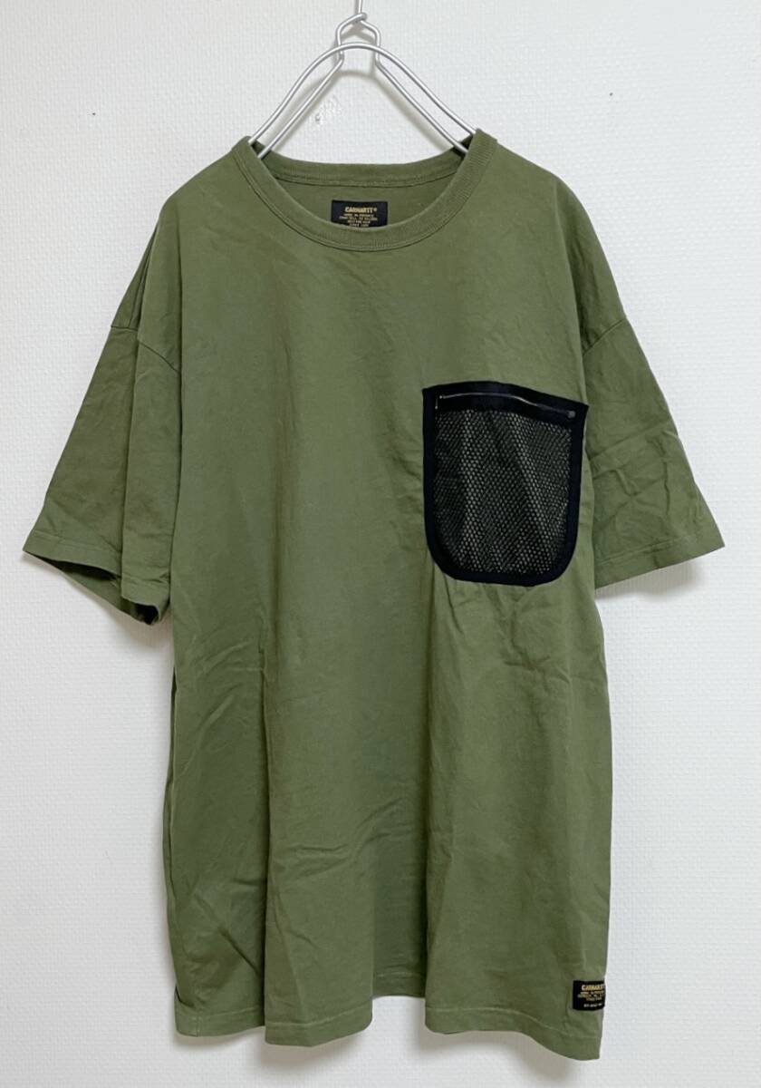 送料230円〜 Carhartt WIP カーハート WIP Military Mesh Pocket Tee ミリタリー メッシュ ポケット ビッグシルエット Tシャツ size L拍卖