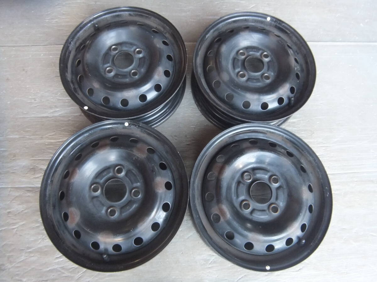 【ダイハツ】タント ムーヴ ミラ エッセ 純正スチールホイール 13x4J 4-100 +40 ハブ54☆4本セット 40501-10 検)ムーブ拍卖