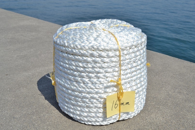 16mm100mEKスーパーエステル8クロス打マリンロープ拍卖
