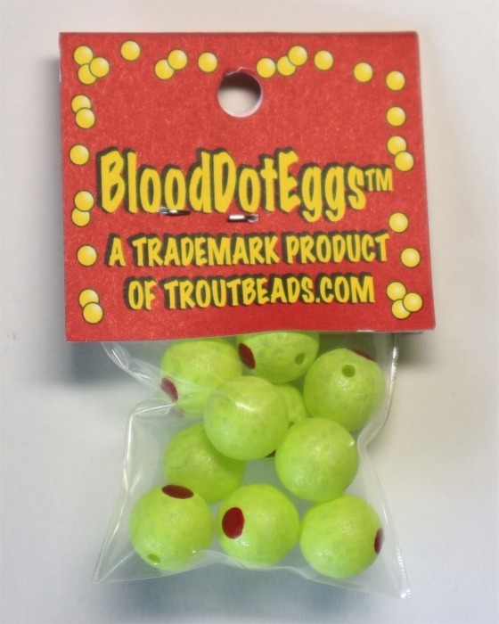 米国トラウトビーズ 10mm赤点付きマダラ蛍光グリーン ビーズルアー ニジマス スチールヘッド サケ アキアジ アメマス拍卖