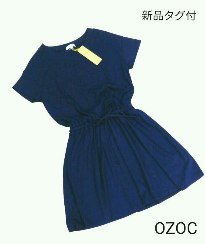 新品タグ付★『OZOC』チュニックワンピース◆定価¥6469拍卖