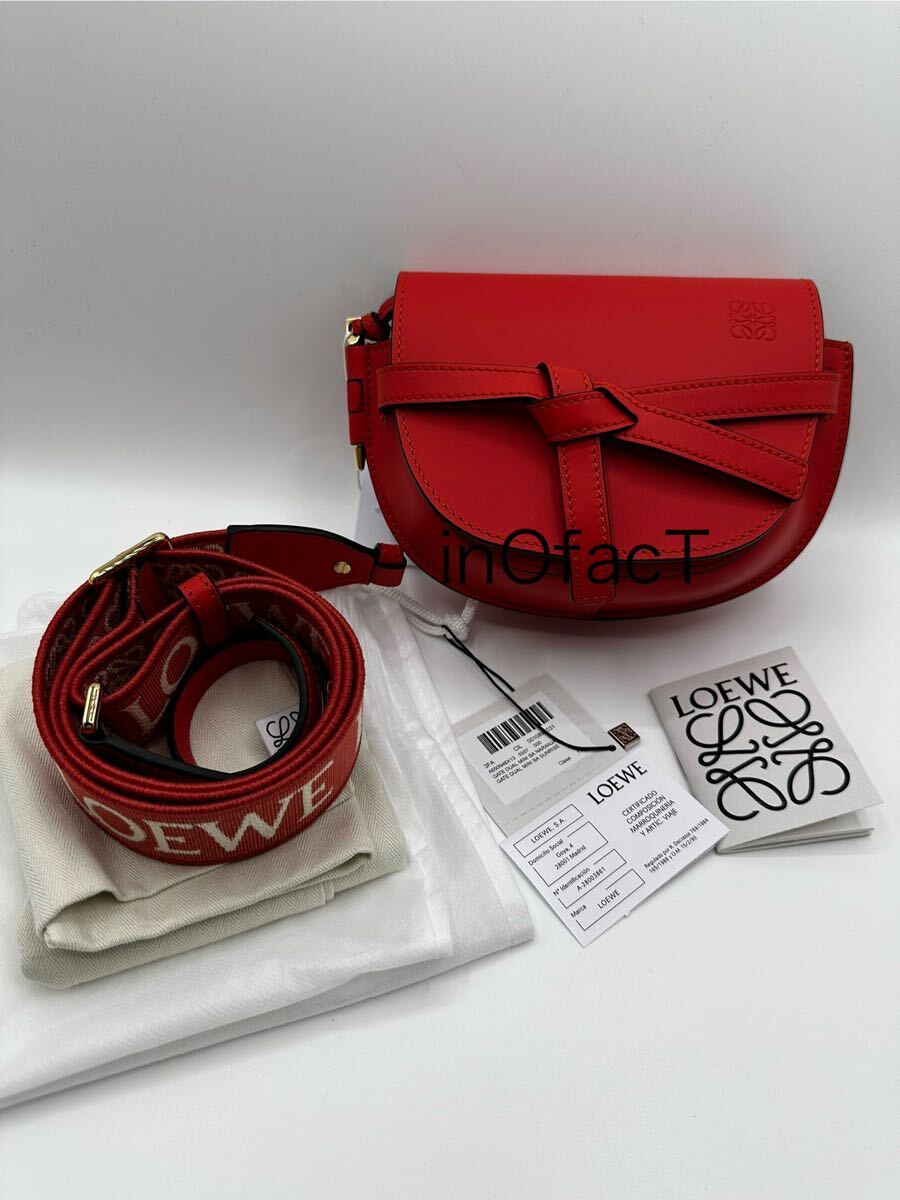 朱 新品正規 LOEWE GATE DUAL MINI ロエベ ゲート デュアル ミニ ショルダーバッグ クロスボディバッグ拍卖