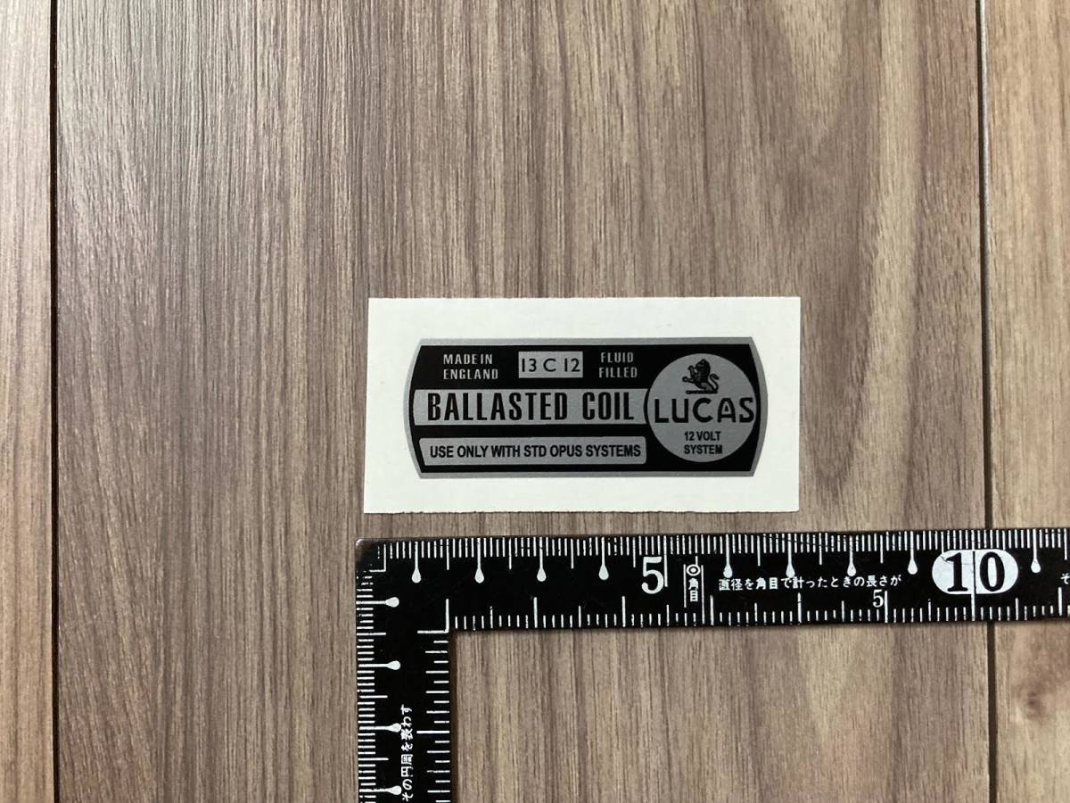 送料無料 LUCAS Classic car BALLASTED COIL STICKER ルーカス ステッカー デカール 58mm x 22mm拍卖