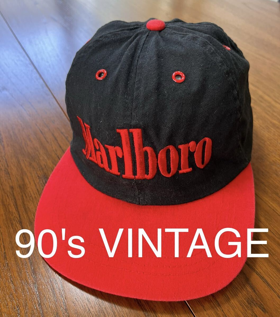 90's MARLBORO VINTAGE CAP キャップ マルボロ ヴィンテージ タバコ 企業拍卖