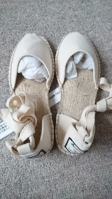 ★新品 RCWB アイボリー編み上げフラットシューズ★M拍卖