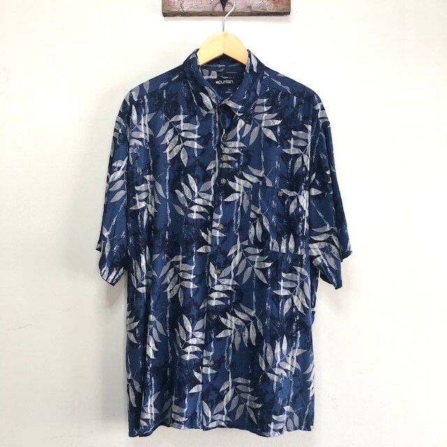 アメリカ古着 puritan ピューリタン 総柄 レーヨン アロハシャツ ハワイアンシャツ 半袖 シャツ メンズL 【I394】拍卖