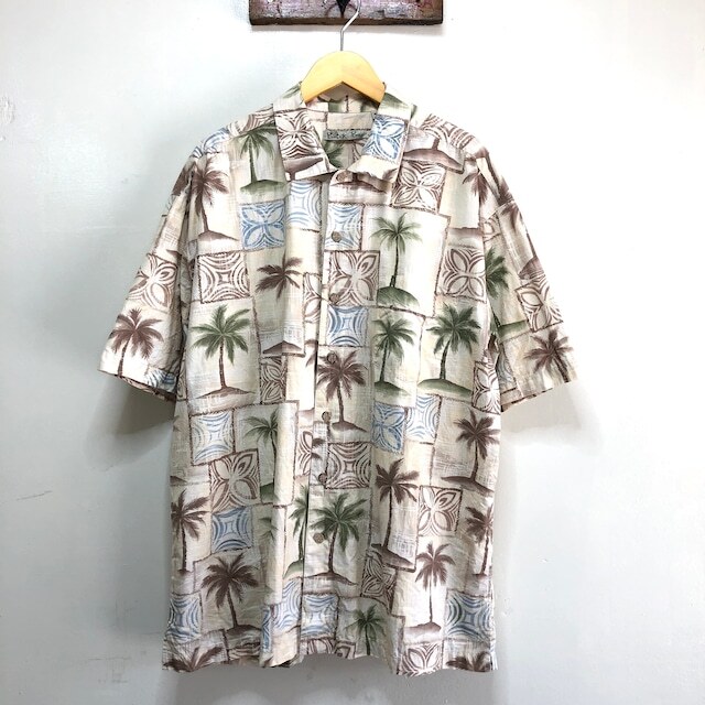 アメリカ古着 バティックベイ アロハシャツ ハワイアンシャツ 柄合わせポケット メンズXL Batik Bay ビッグサイズ コットン 【I405】拍卖