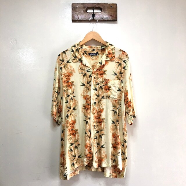 アメリカ古着 アロハシャツ ピューリタン Puritan くすみカラー 花柄 ハイビスカス 総柄 USA直輸入 オーバーサイズ 【I411】拍卖