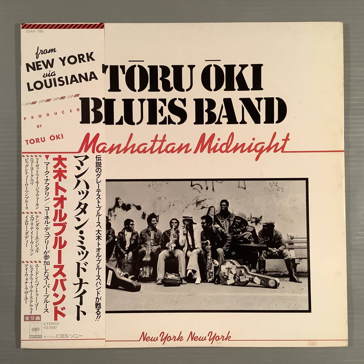 LP●大木トオル ブルースバンド/マンハッタン・ミッドナイト※マーク・ナフタリン,コーネル・デュプリー参加●帯付良好品!拍卖