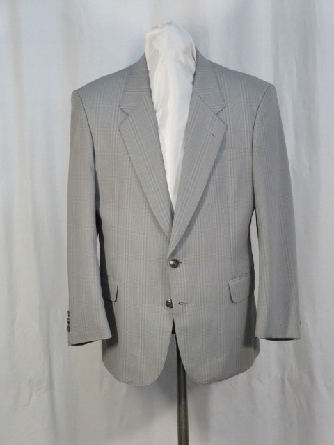 ★☆ AB4 シングル2Bシャケット 新品 春夏 薄鼠系格子 日本製 ☆★拍卖