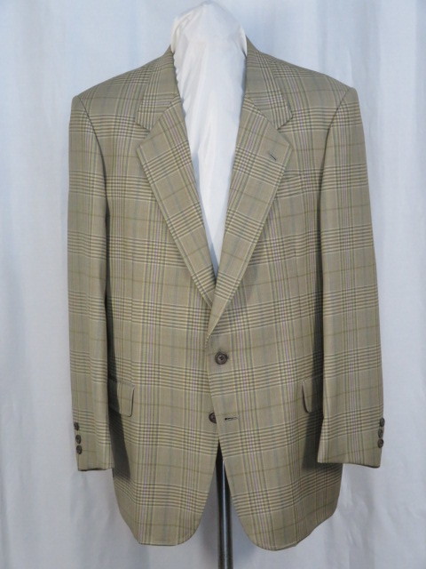 ★☆ BE3 シングル2Bジャケット 新品 春夏 混合ベージュ系格子 日本製 ☆★拍卖