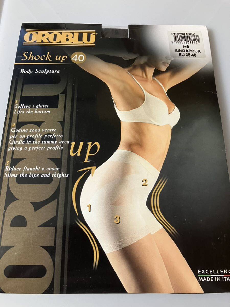【送料無料】 OROBLU shock up 40 body sculpture EU38-40 S singapour オロブル 40デニール 着圧 タイツ コンプレッション拍卖