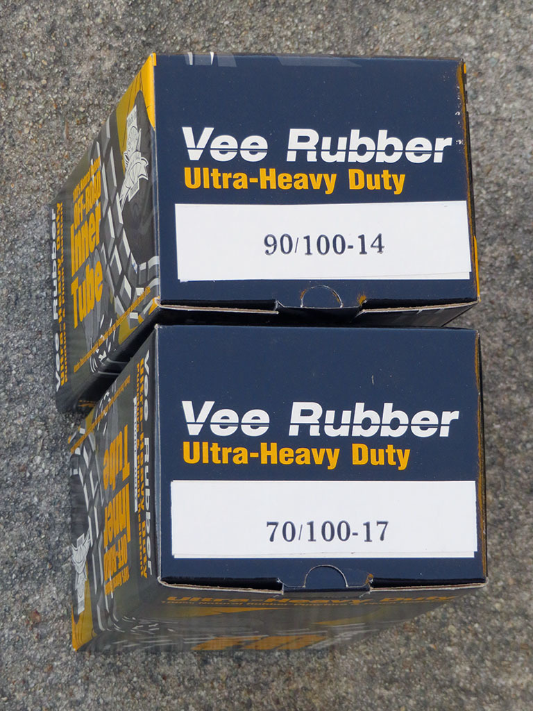 送料込 ミニモト ハードチューブ前後セット 70/100-17 90/100-14 VeeRubber ビーラバー拍卖