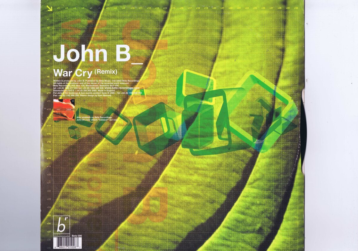 盤質良好 UK盤 12inch John B / Make The Moment / War Cry (Remix) BETA 006拍卖