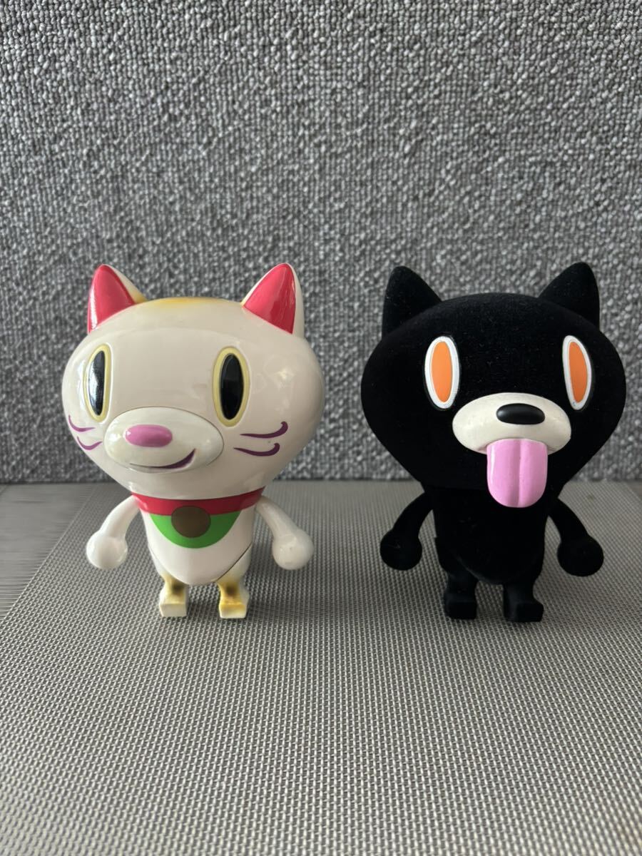 TOUMA 5inch Smiley Mao Cat Good Luck version Cheeky Mao Cat Black Flocked version ソフビ フィギュア 招き猫 ネコ クマ トーマ拍卖