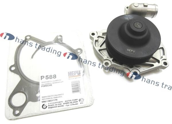 PORSCHE 911 996ターボ GT2 GT3 ウォーターポンプ/HEPU製 SIL製 ポルシェ 996-106-011-76 優良OEM 新品 99610601177拍卖