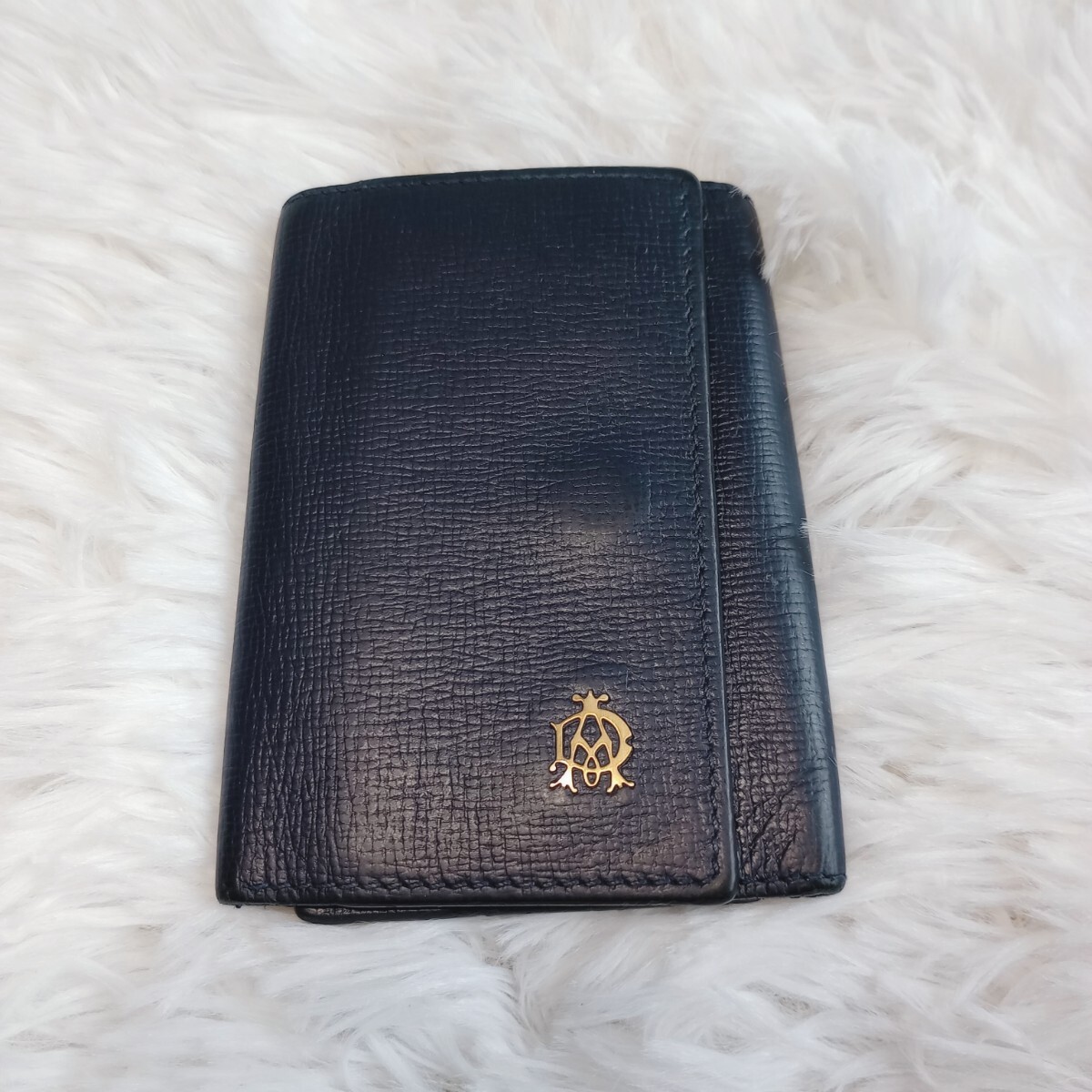 dunhill キーケース 4連 メンズ レザー ネイビー ダンヒル 紳士拍卖