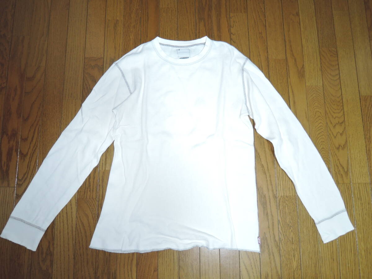 NEIGHBORHOOD ネイバーフッド ワッフル調 ロンTシャツ 2M 白 長袖 サーマル カットソー /拍卖
