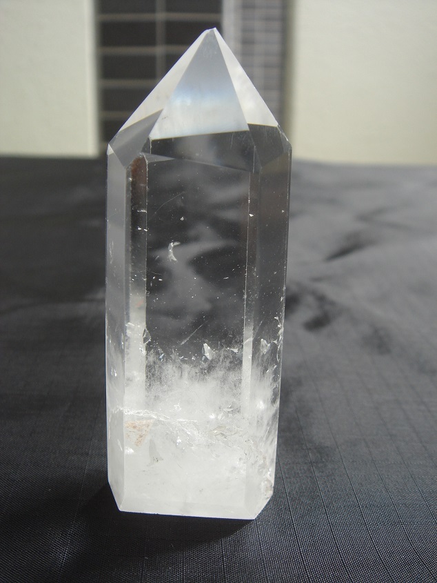 ☆希少高透明天然白水晶クリスタル六角柱パワーストーン置物19拍卖