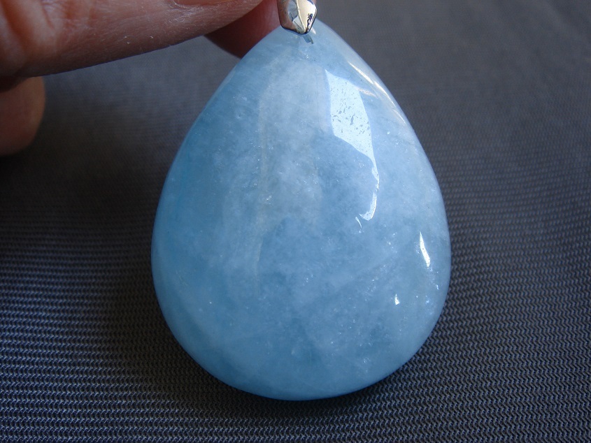 ☆希少最高級海の色特大天然6A級アクアマリンペンダントトップK1拍卖