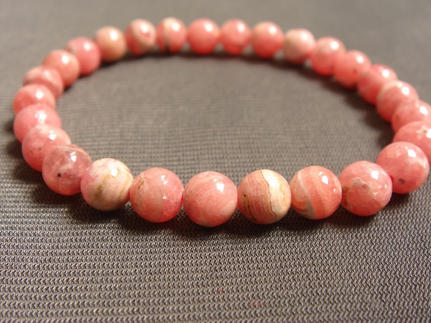 ☆天然5A級インカローズロードクロサイトブレスレット6.8mmA5拍卖