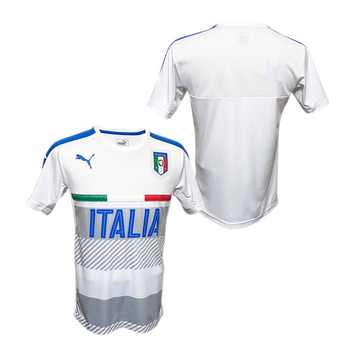 ■中古■プーマ■イタリア代表 2016 トレーニングジャージ(ホワイト)■半袖■インポートSサイズ拍卖