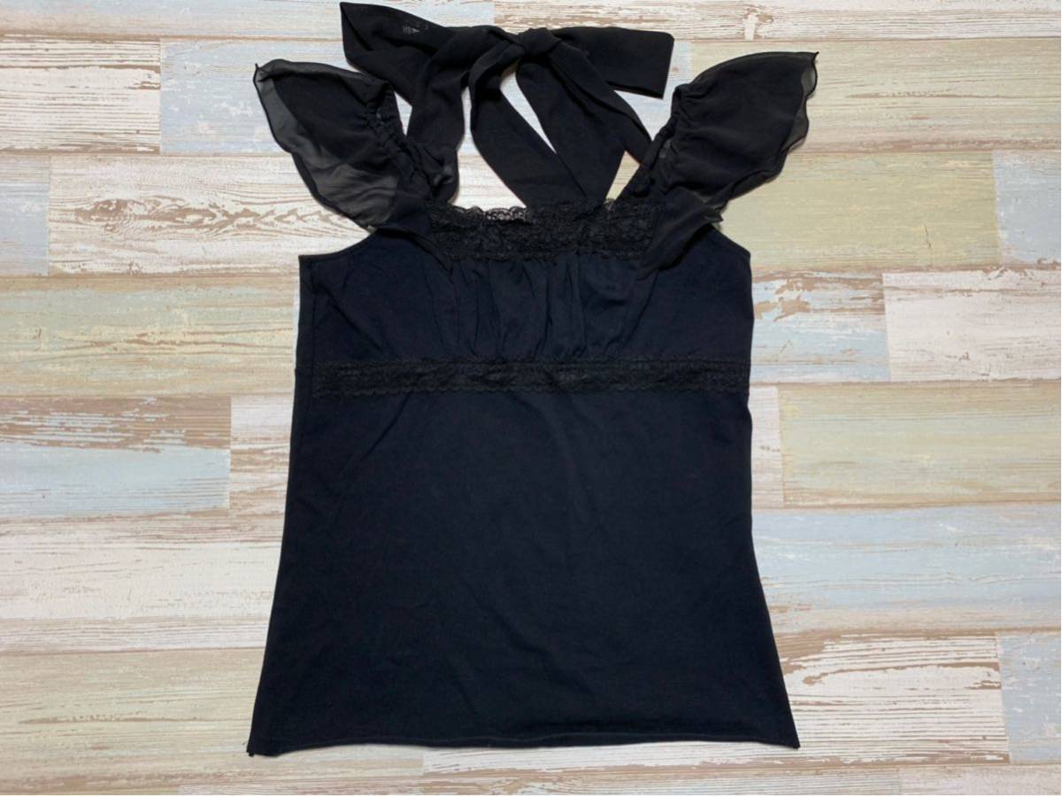 c790 rue de b■リューデベー レディース トップス ロートレアモン■黒 サイズ2■ゆうパケお手軽210ゆうパックお手軽60レタパ510拍卖