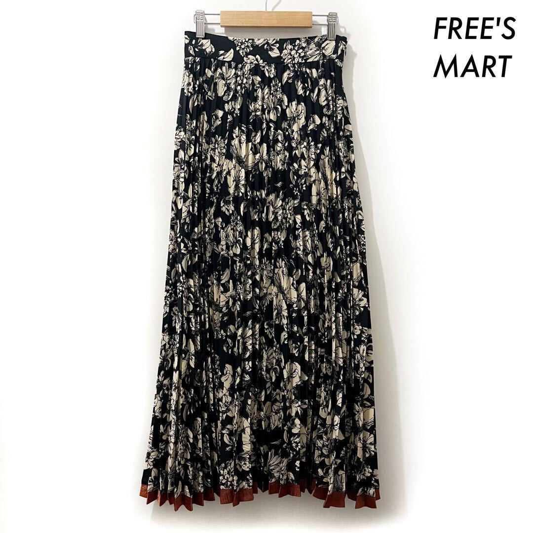 【送料無料】FREE'S MART フリーズマート★裾ライン フラワー プリーツスカート拍卖