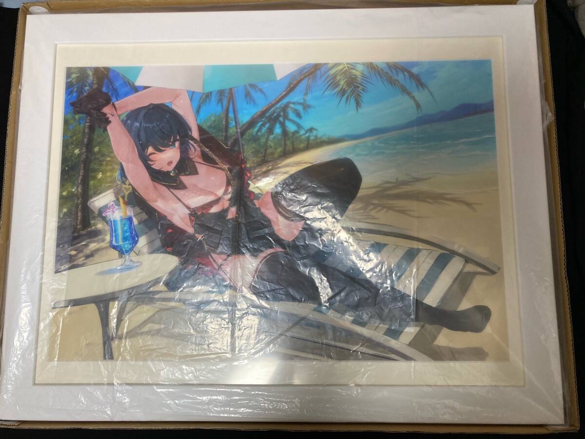 あかさあい 画集発売記念展 抽選販売 個展描き下ろしイラスト原画 + ミニ色紙 送料無料 宝鐘マリン拍卖