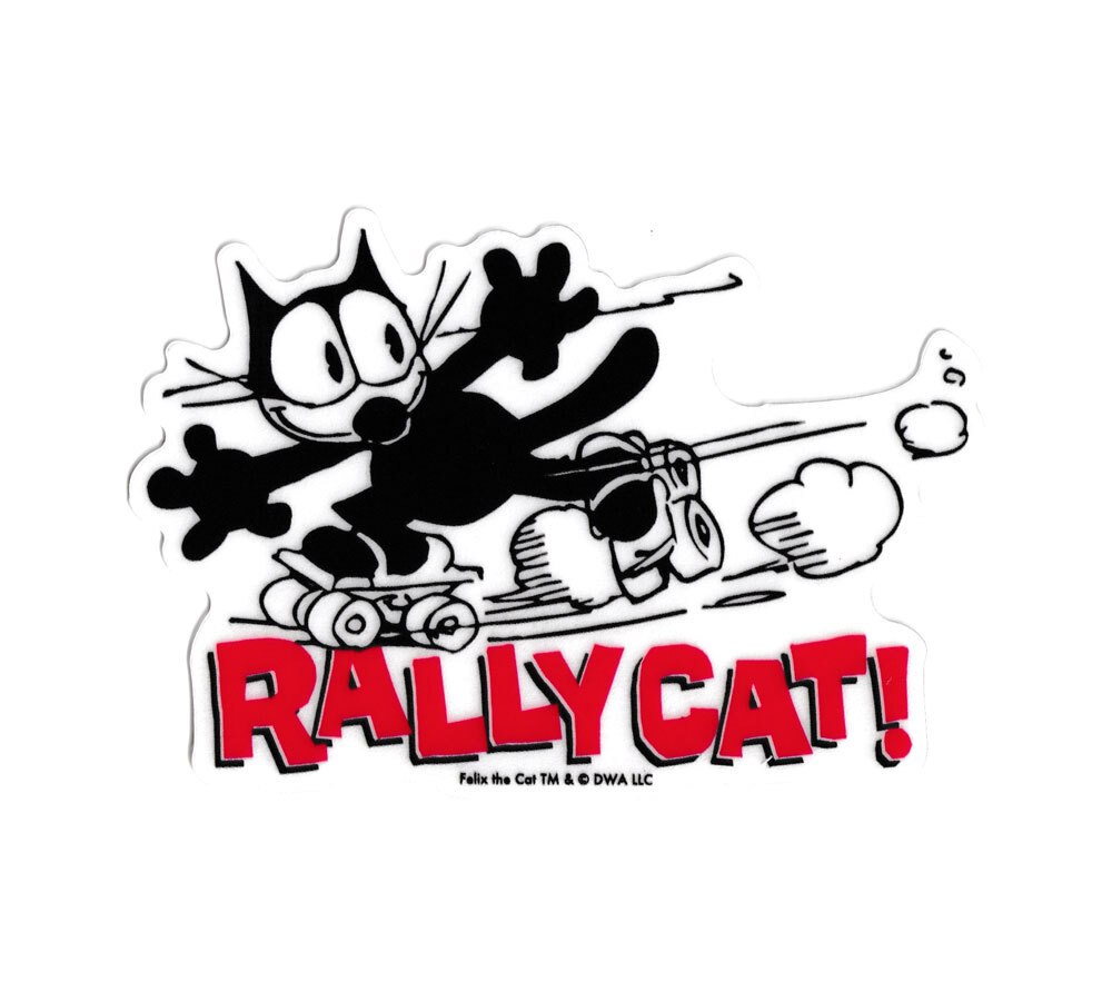 フィリックス・ザ・キャット ステッカー アメリカ キャラクター 猫 おしゃれ かっこいい 透明ステッカー RALLY CAT! クラシックイラスト拍卖