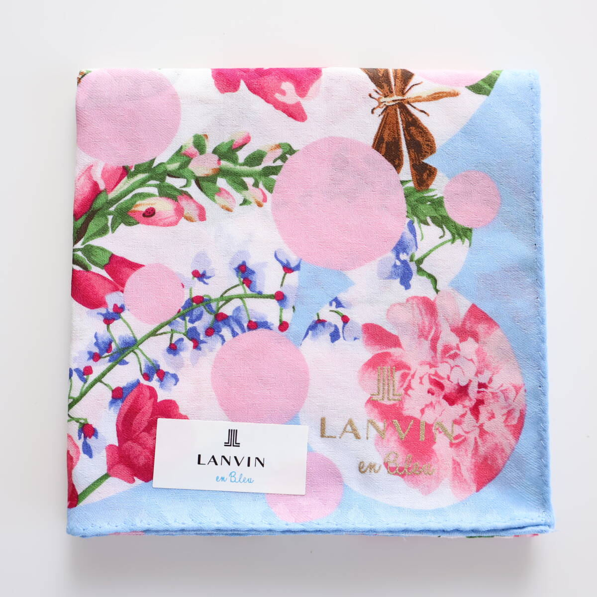 ■未使用 LANVIN en Bleu ランバンオンブルー ハンカチ■拍卖