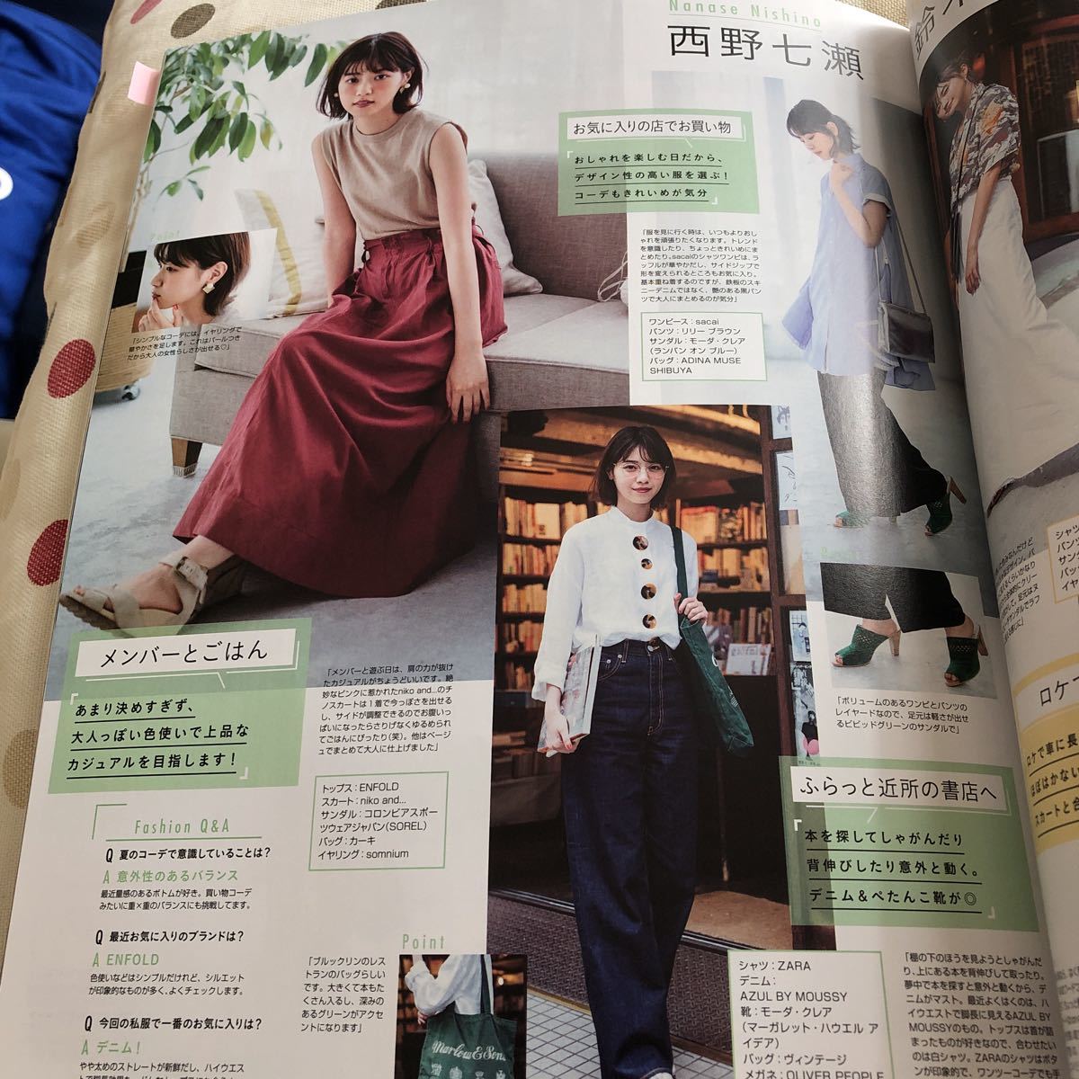 non-no2018.9西野七瀬切り抜き1ページ拍卖