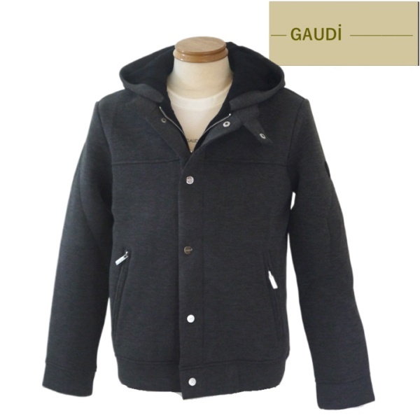 【秋冬SALE】 ガウディ/GAUDI カットライダースジャケット Lサイズ003-グレー拍卖