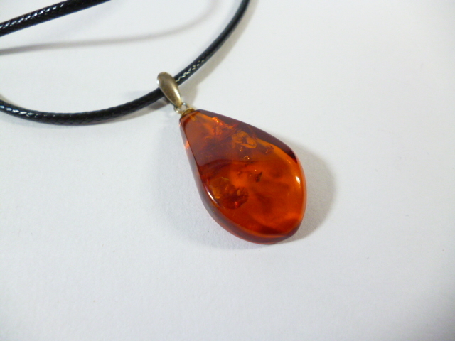 ∞ 琥珀 SILVER ペンダント ネックレス チョーカー ∞ アンバー シルバー拍卖