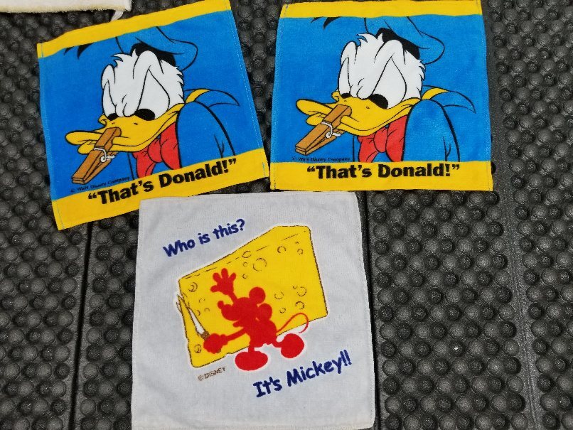 ドナルド ミッキー ディズニー ハンカチ タオル 新品 3枚セット 6461 00拍卖