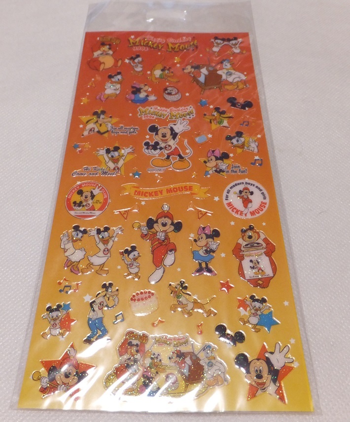 ディズニーストア ミッキー 誕生日 2006 シール ステッカー ミニー ドナルド拍卖